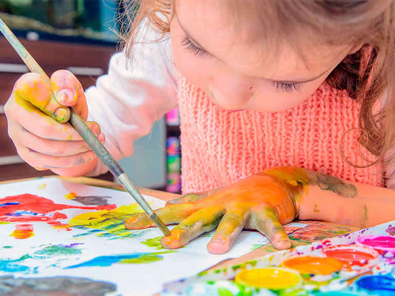 Niños: ¡a jugar con pintura!